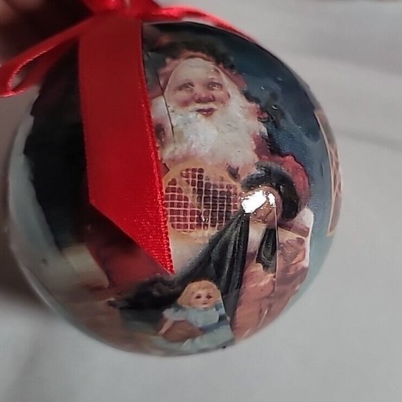 1995 VNT 12 Antique Santas Set of 12 bulb Christmas Tree Paper Ornaments w/ Box - Picture 8 of 15